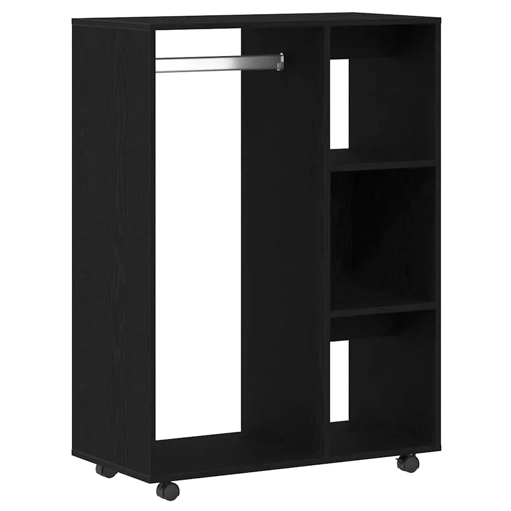 Wardrobe Storage Cabinet Black Oak 80x40x110 cm Engineered Wood