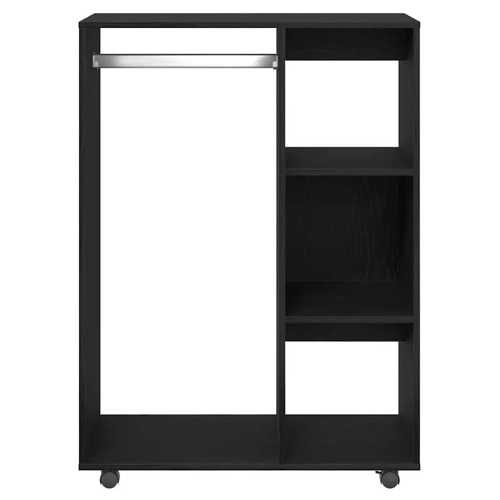 Wardrobe Storage Cabinet Black Oak 80x40x110 cm Engineered Wood