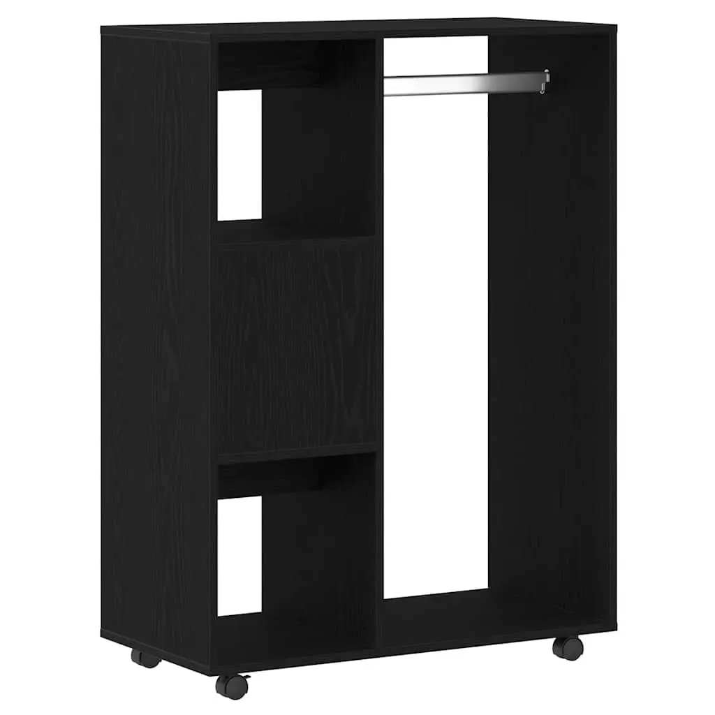 Wardrobe Storage Cabinet Black Oak 80x40x110 cm Engineered Wood