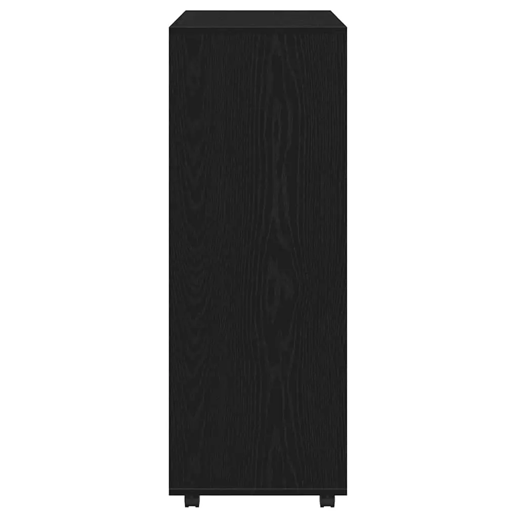Wardrobe Storage Cabinet Black Oak 80x40x110 cm Engineered Wood