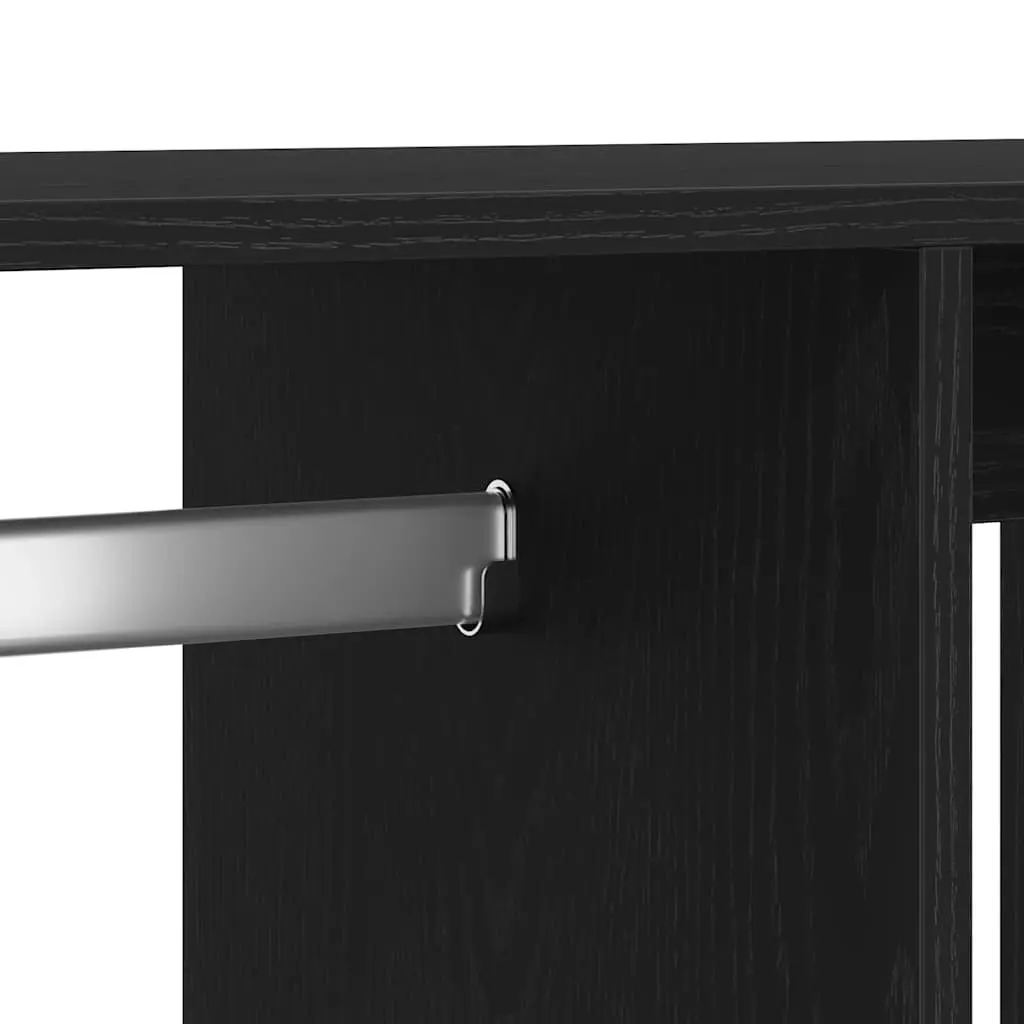 Wardrobe Storage Cabinet Black Oak 80x40x110 cm Engineered Wood