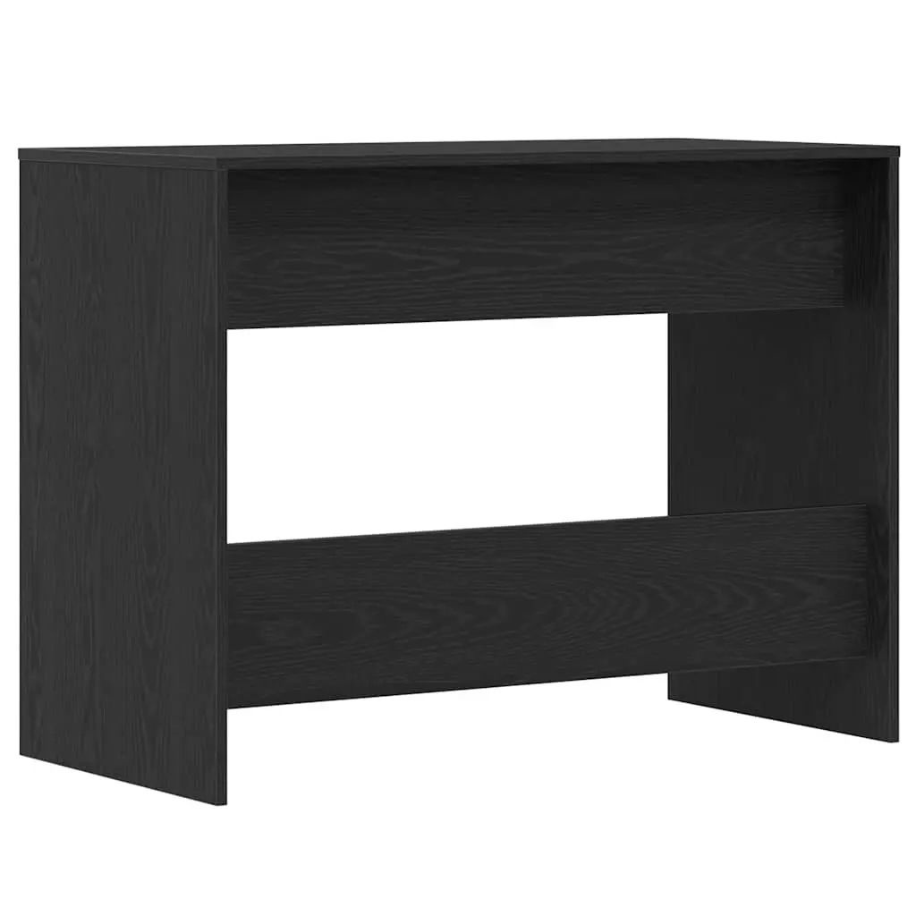 Black Oak Office Desk with 2 Drawers Storage Computer Workspace 101x50x76.5cm