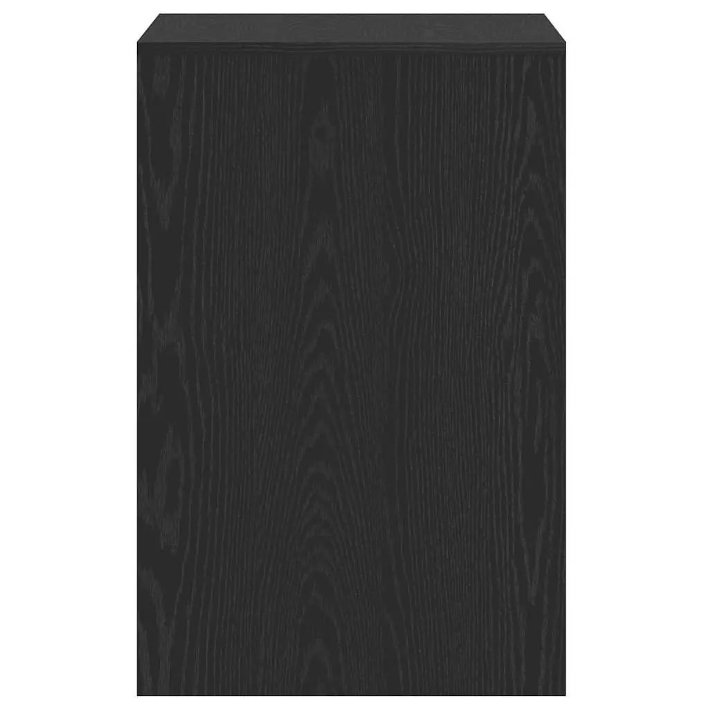 Black Oak Office Desk with 2 Drawers Storage Computer Workspace 101x50x76.5cm