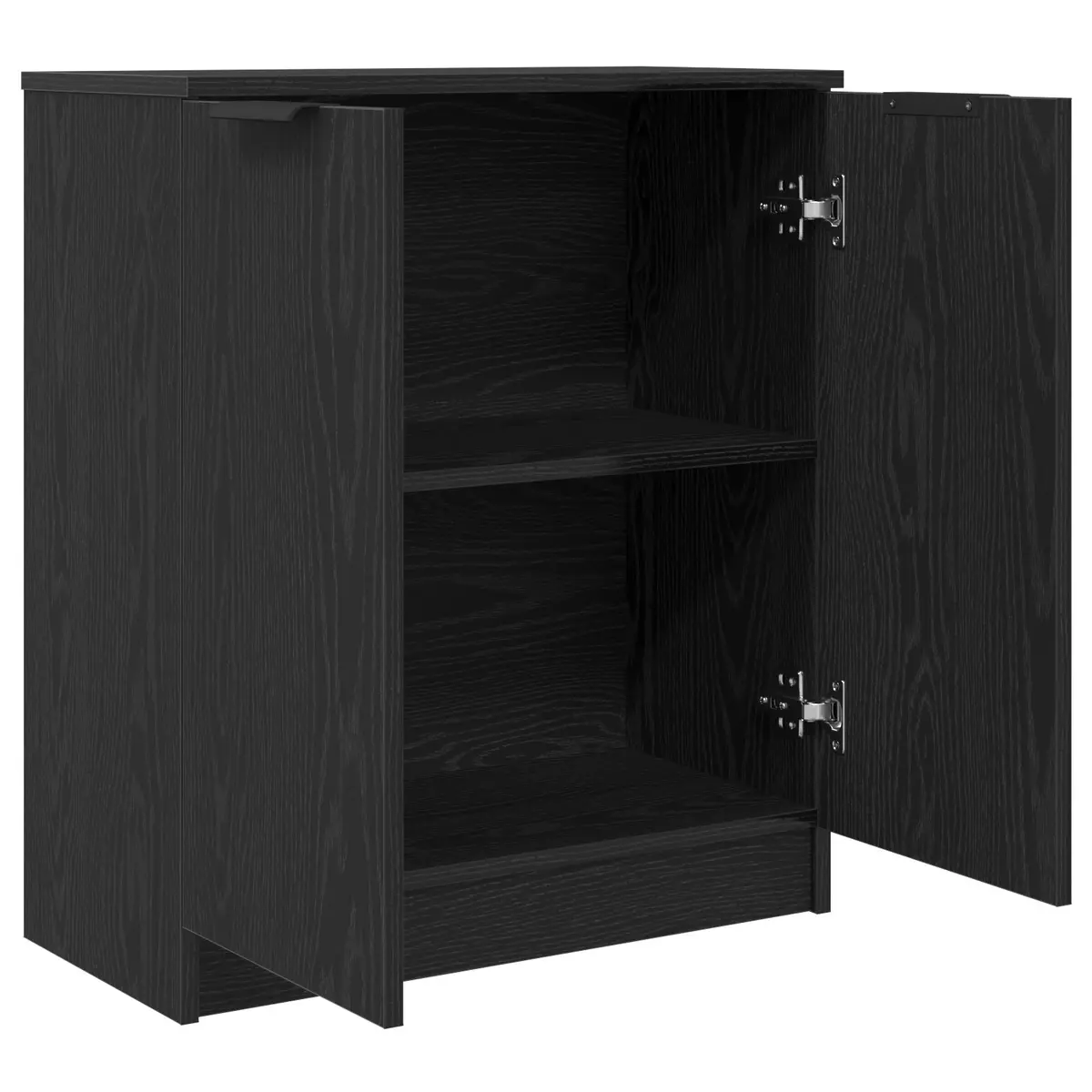 Sideboard Modern Storage Cabinet 60x30x70cm Black Oak for Living Dining Room