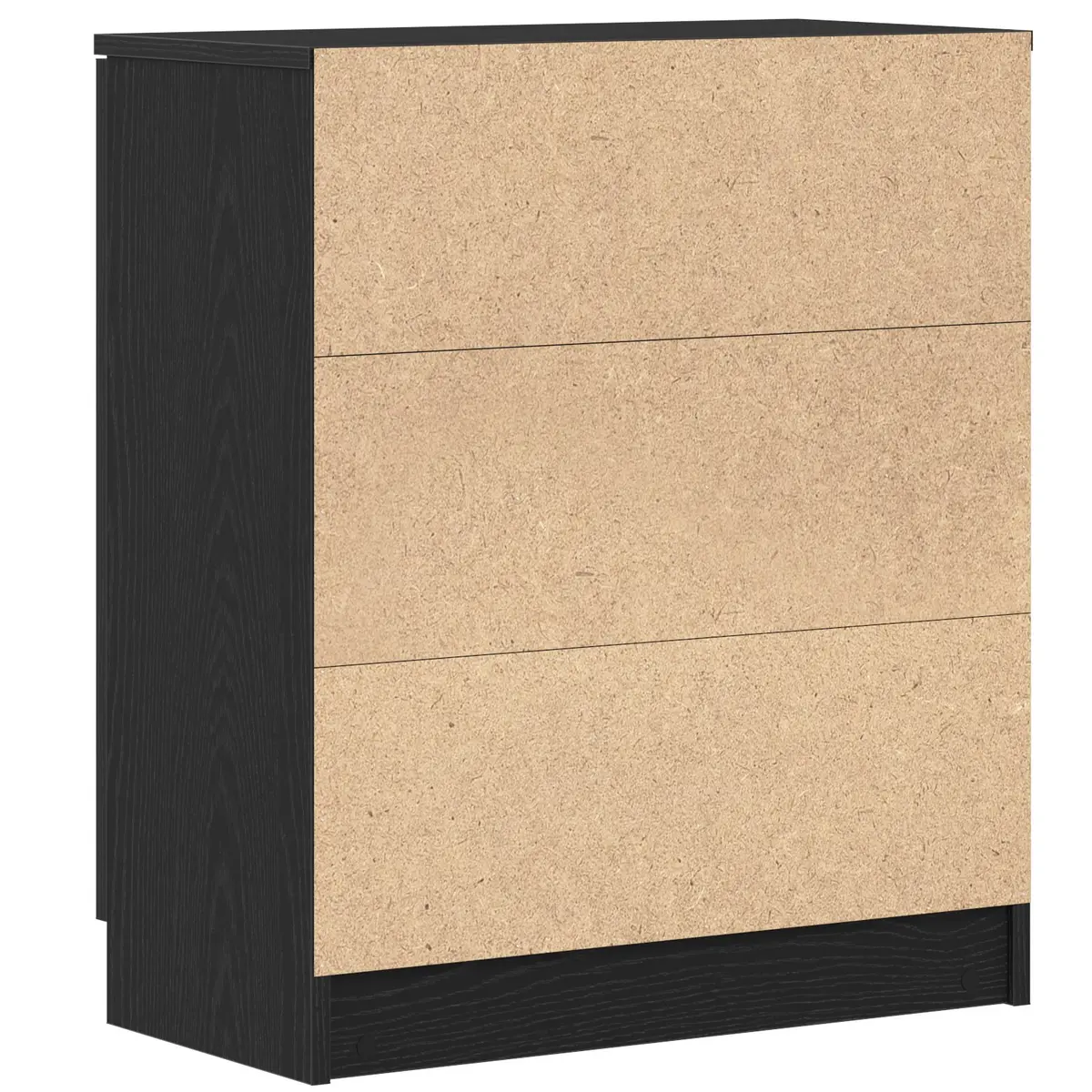 Sideboard Modern Storage Cabinet 60x30x70cm Black Oak for Living Dining Room