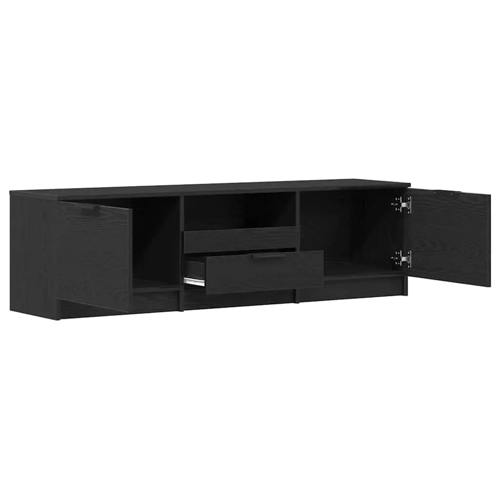 TV Cabinet Modern Living Room Entertainment Unit 140cm Black