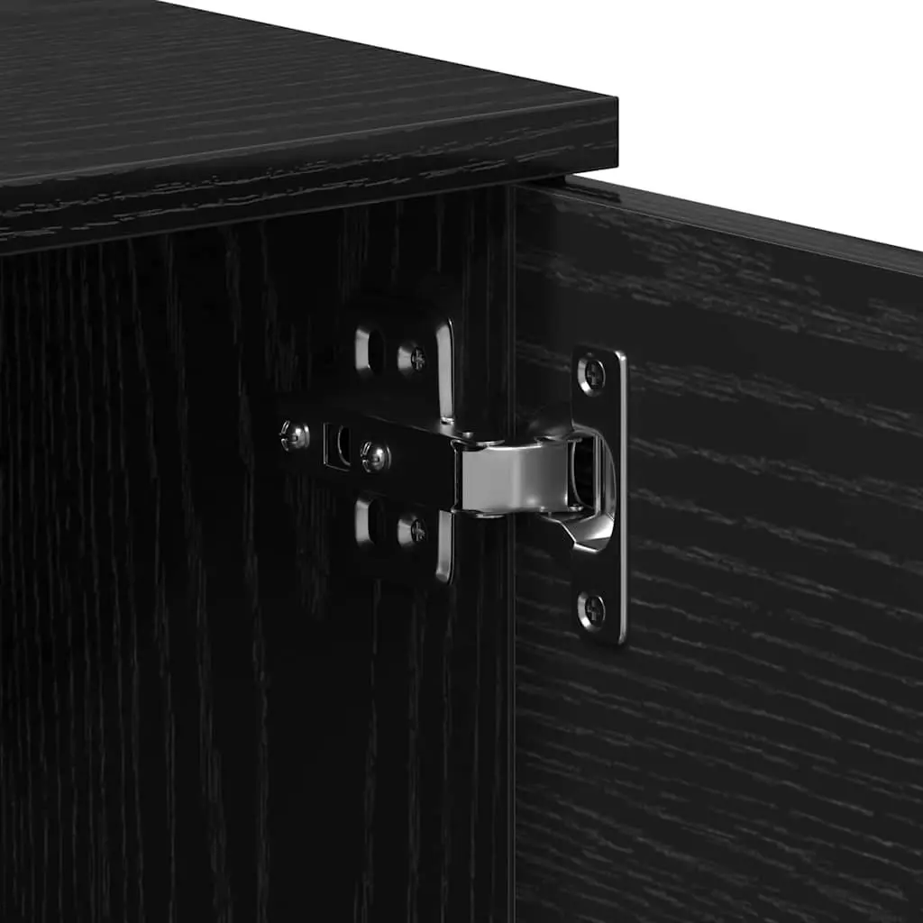 TV Cabinet Modern Living Room Entertainment Unit 140cm Black