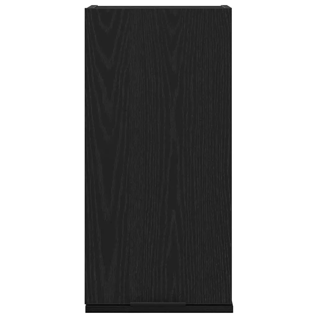 Bathroom Cabinet Wall-mounted Storage Unit 32 x 20 x 67 cm Black Oak Engineered Wood