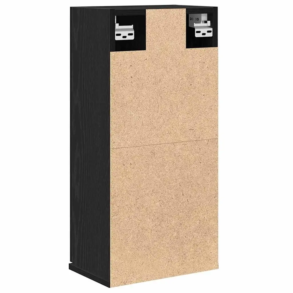 Bathroom Cabinet Wall-mounted Storage Unit 32 x 20 x 67 cm Black Oak Engineered Wood