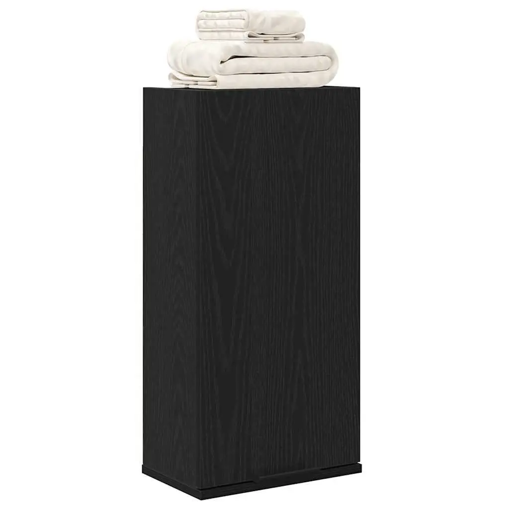 Bathroom Cabinet Wall-mounted Storage Unit 32 x 20 x 67 cm Black Oak Engineered Wood