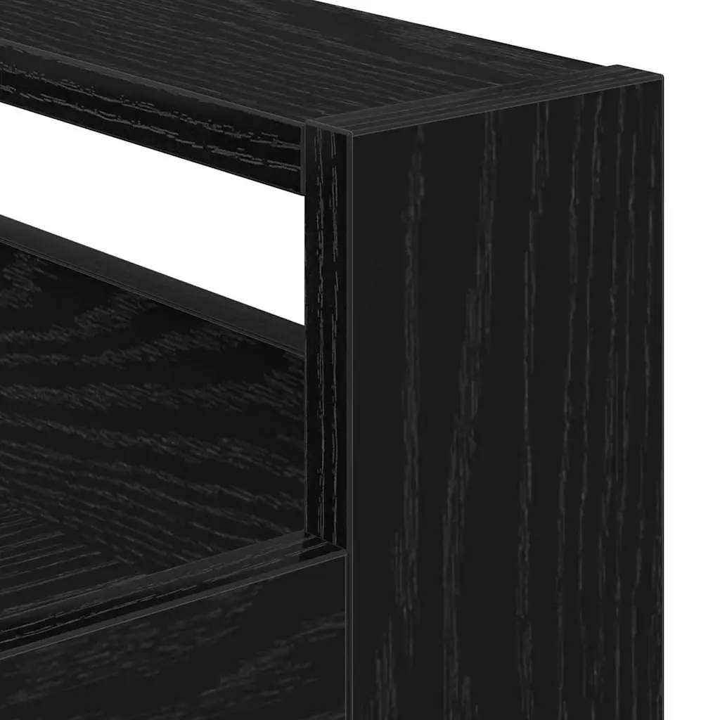 Kitchen Trolley Black 60 x 45 x 80 cm Engineered Wood Cart with Castors
