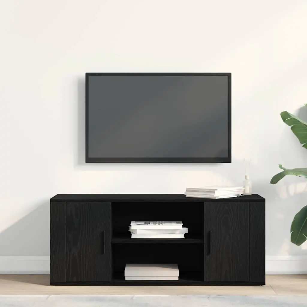 TV Cabinet in Black Oak 100x35x40cm