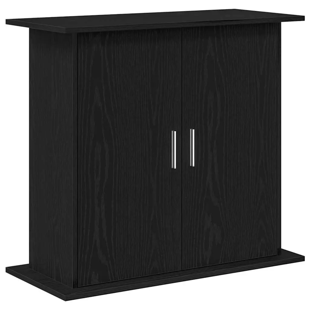 Black Oak Aquarium Stand with Storage Compartments