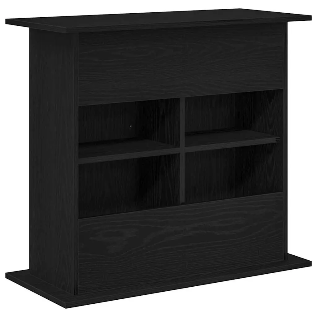 Black Oak Aquarium Stand with Storage Compartments