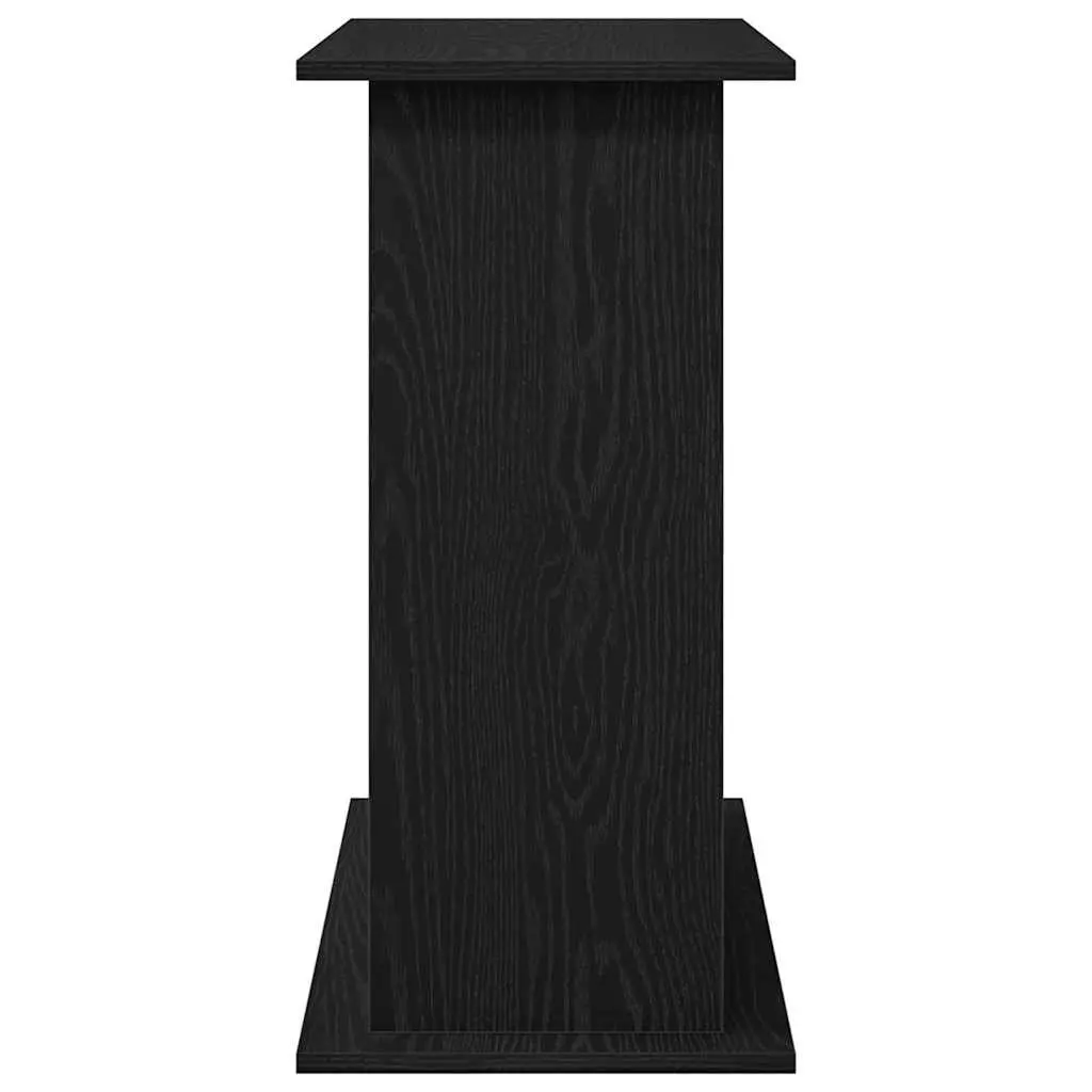 Black Oak Aquarium Stand with Storage Compartments
