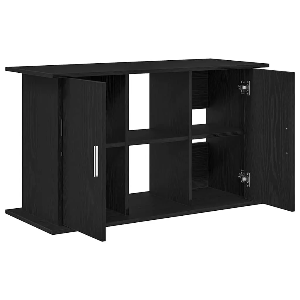 Aquarium Stand Fish Tank Display Cabinet Storage Shelves 101 x 41 x 58 cm Black Oak