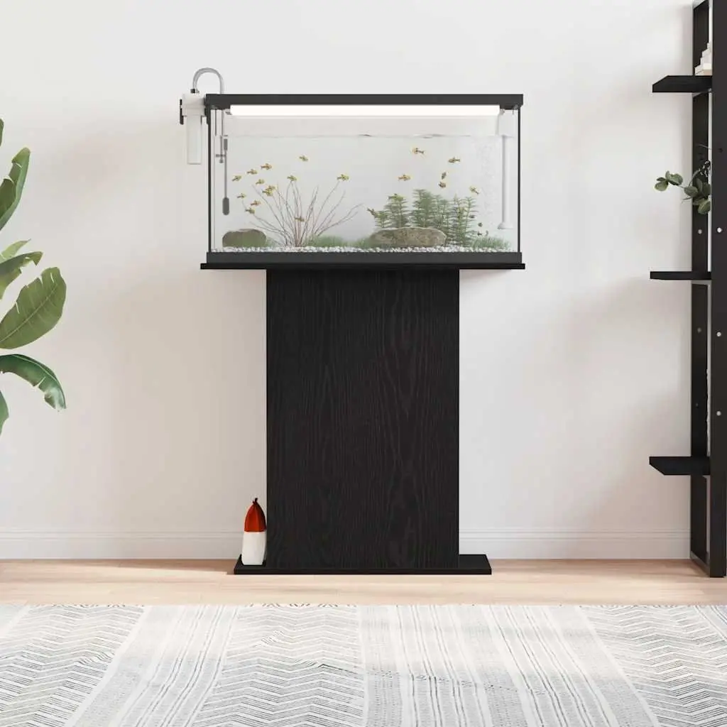Aquarium Stand Fish Tank Display Cabinet Storage Organizer Black Oak