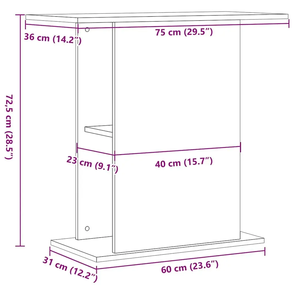 Aquarium Stand Fish Tank Display Cabinet Storage Organizer Black Oak