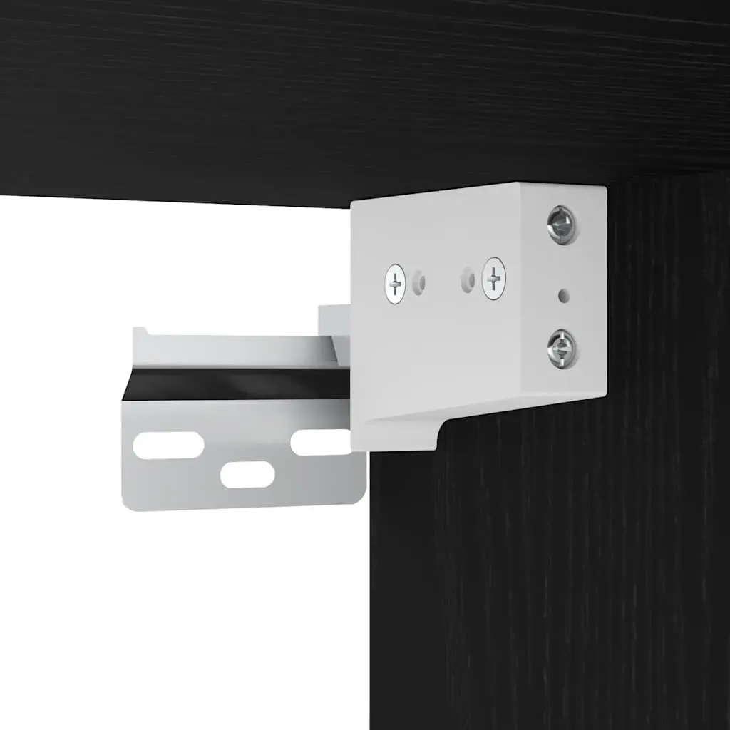 Bathroom Mirror Cabinet Wall-Mounted Storage Unit 60x16x60cm Black