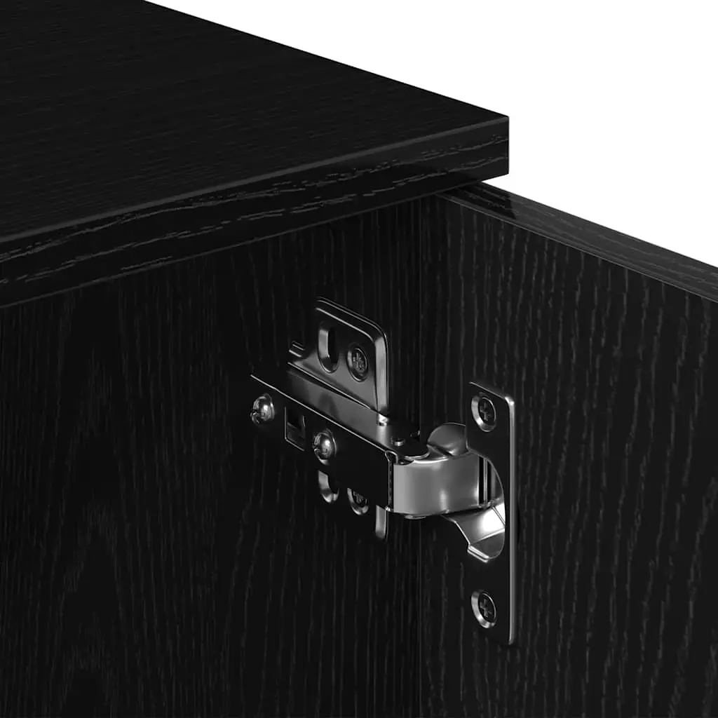 Black Oak TV Cabinet 102x30x37.5cm with Ample Storage
