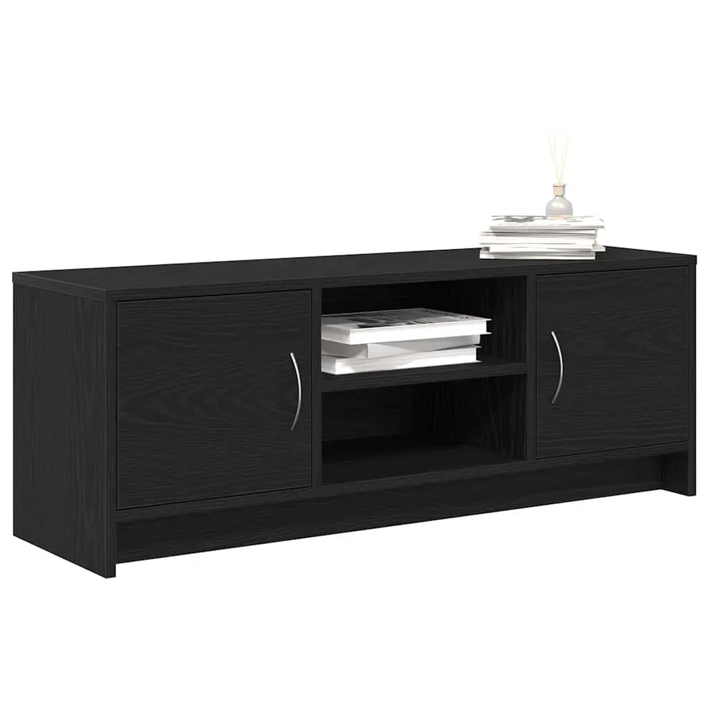 Black Oak TV Cabinet 102x30x37.5cm with Ample Storage