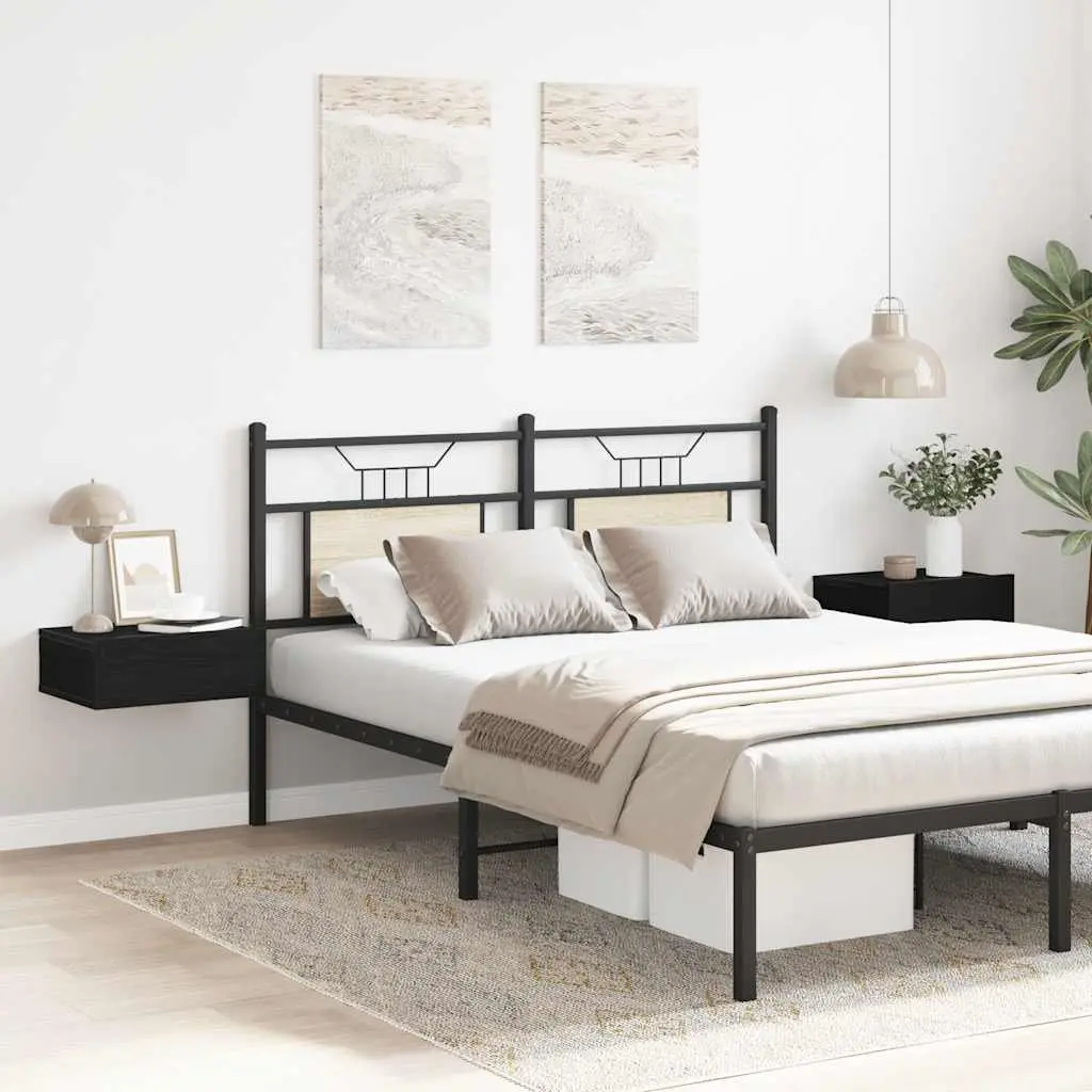 Floating Bedside Table Wall-Mounted Nightstand Storage Cabinet Engineered Wood