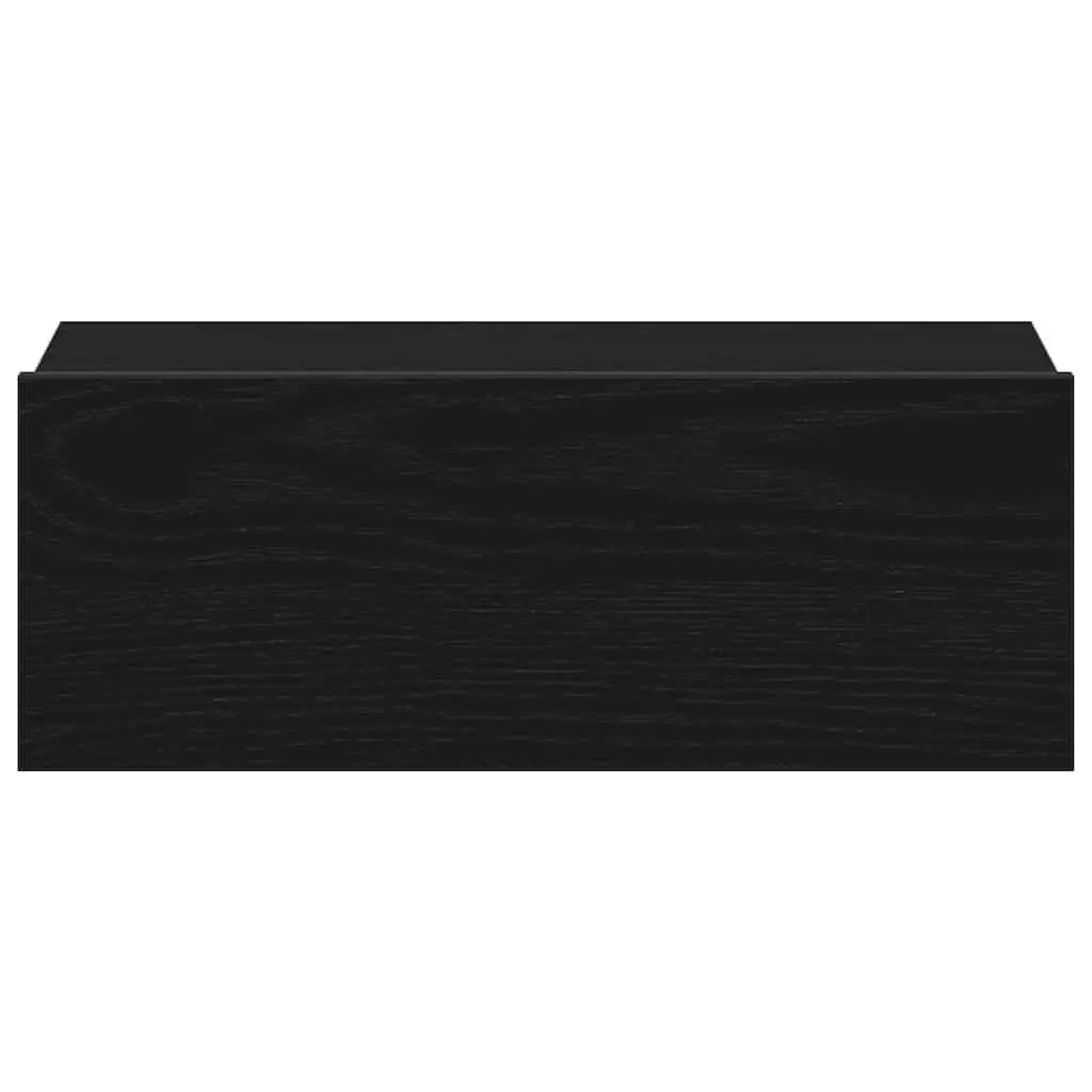 Floating Bedside Table Wall-Mounted Nightstand Storage Cabinet Engineered Wood