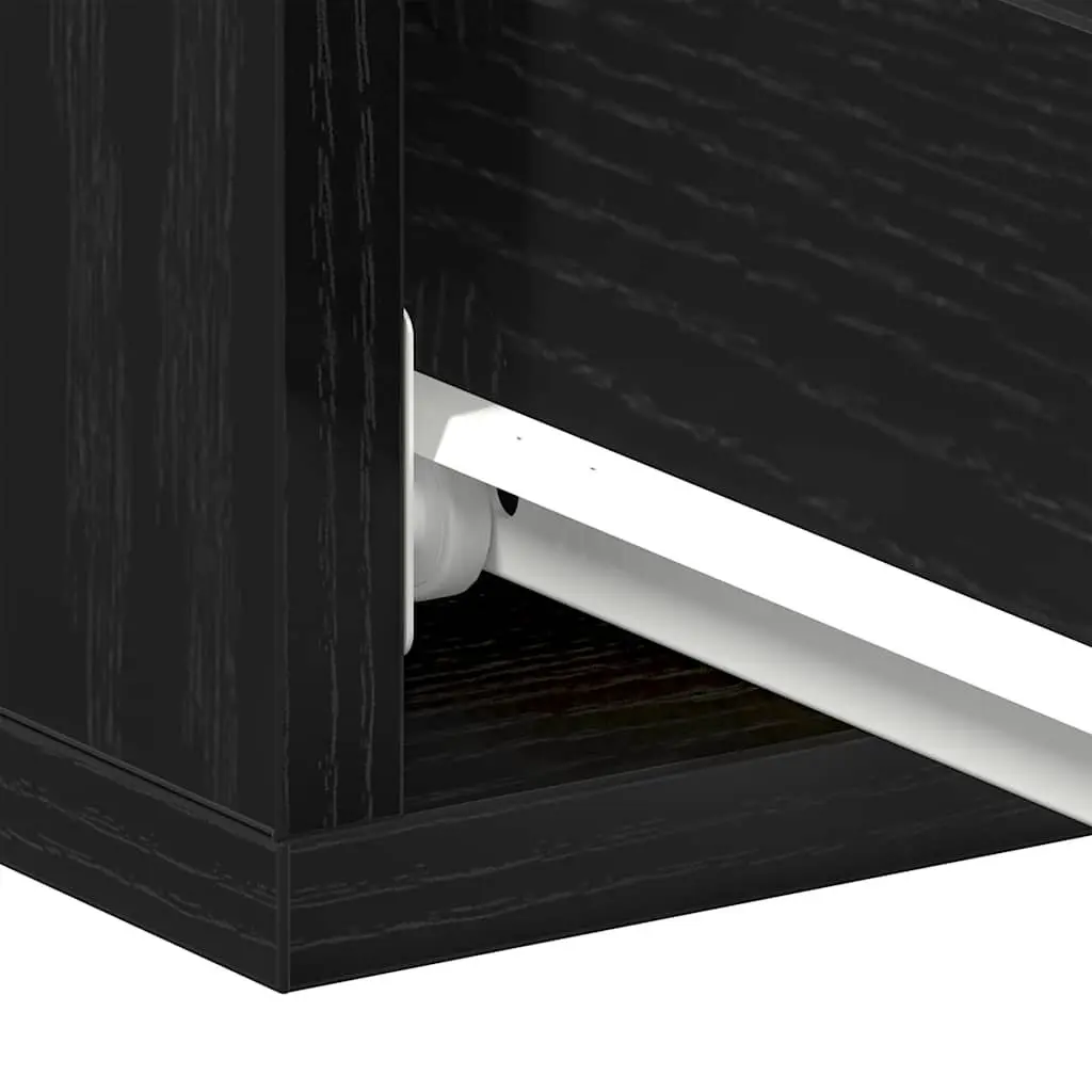 Floating Bedside Table Wall-Mounted Nightstand Storage Cabinet Engineered Wood