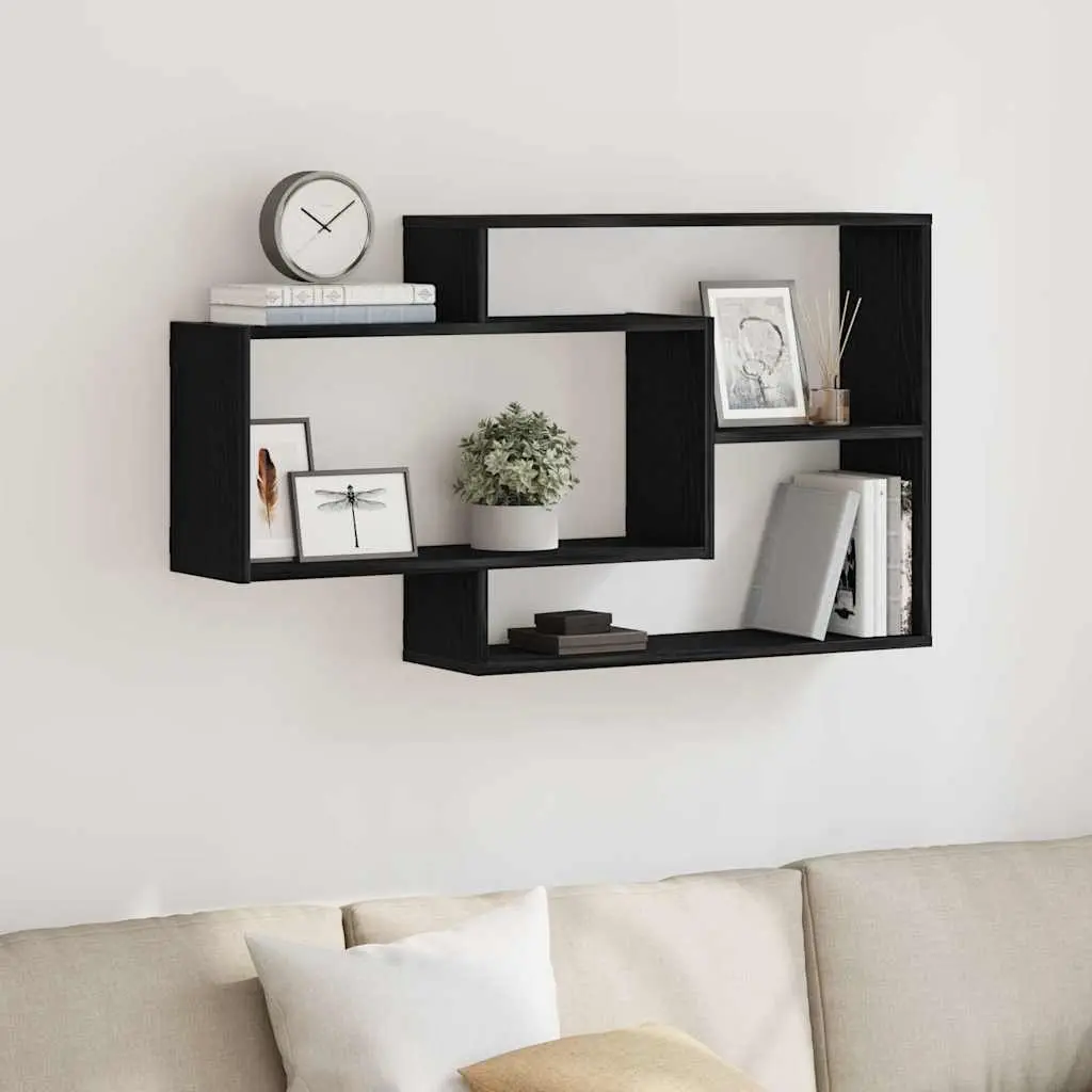 Black Oak Floating Shelf for Smart Storage Solutions