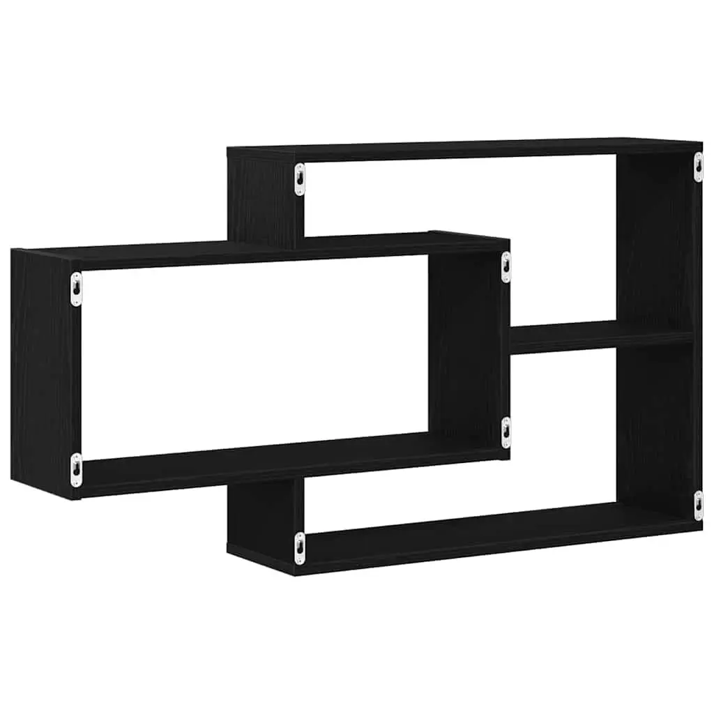 Black Oak Floating Shelf for Smart Storage Solutions