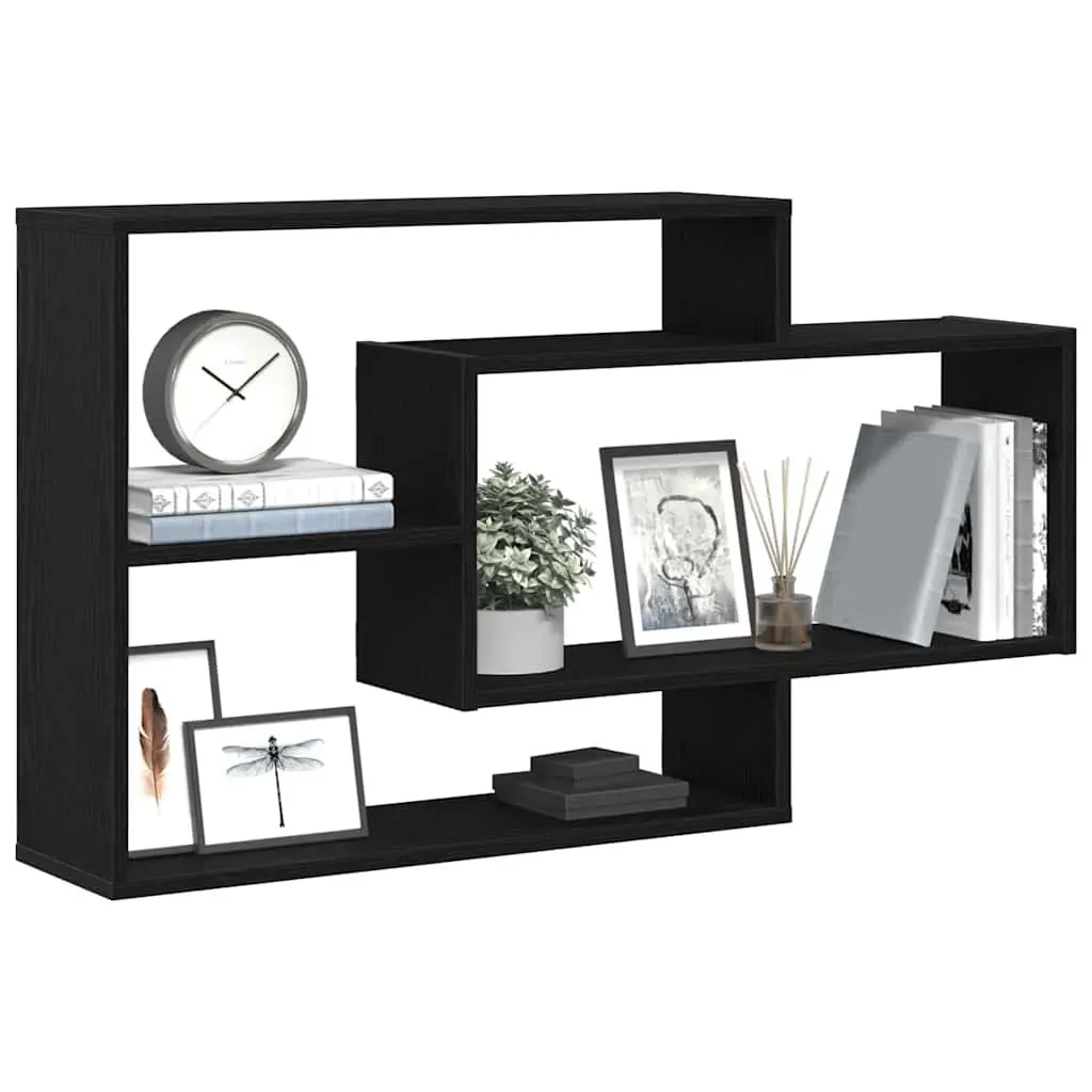 Black Oak Floating Shelf for Smart Storage Solutions