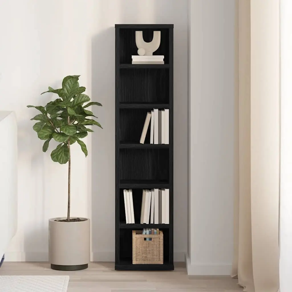 Black Oak CD Storage with Easy Maintenance