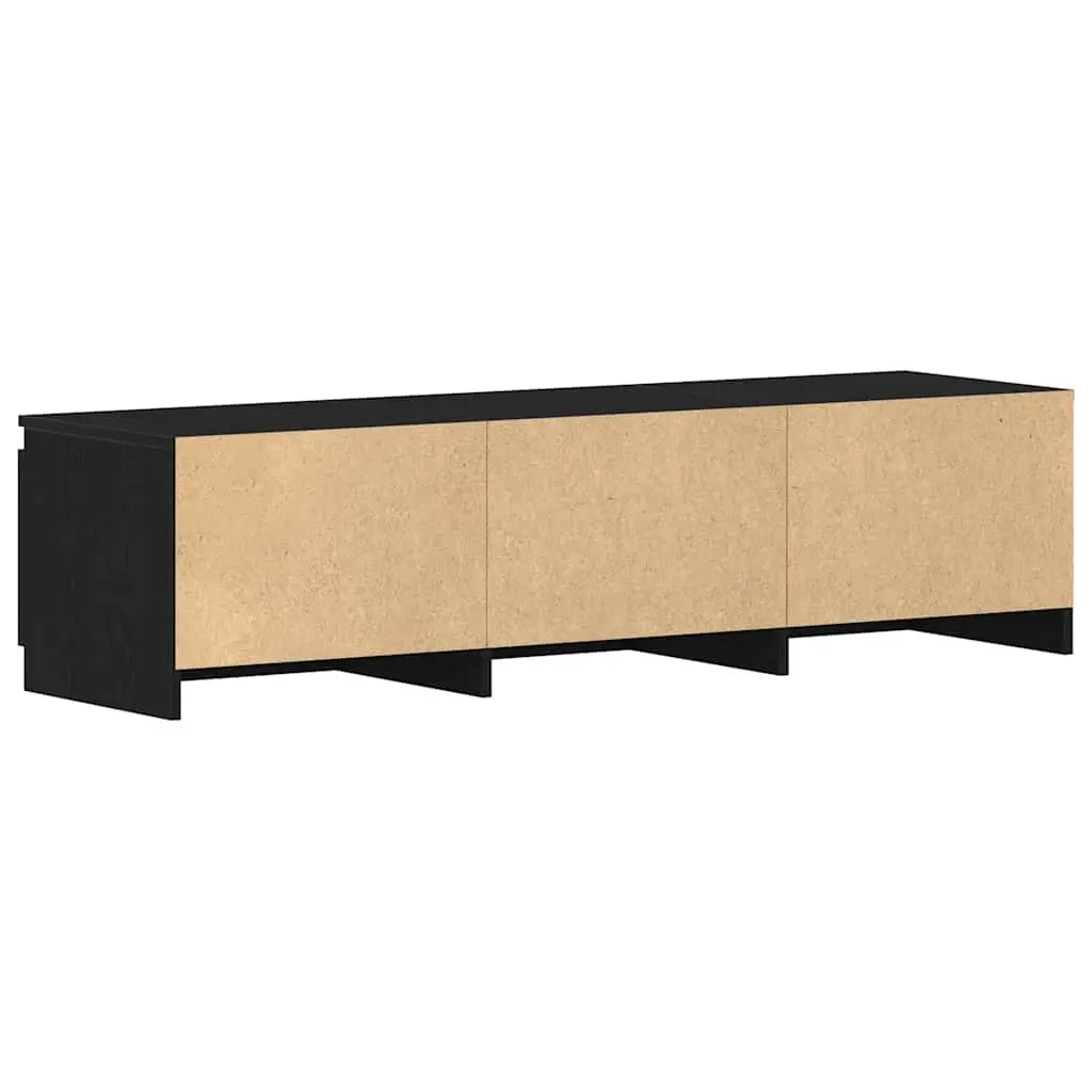 Black Oak TV Cabinet with Ample Storage