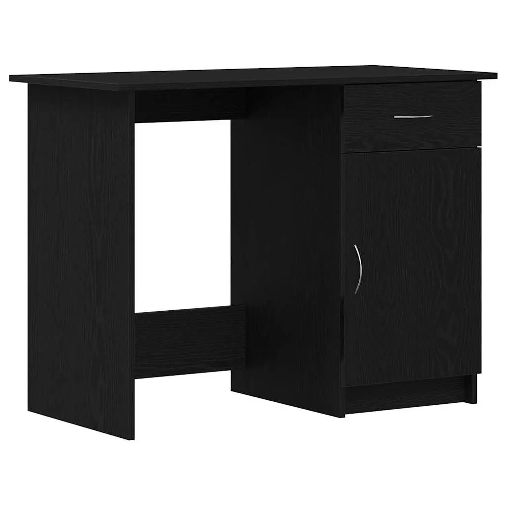 Engineered Wood Desk Modern Home Office Compact 100x50x76cm Black