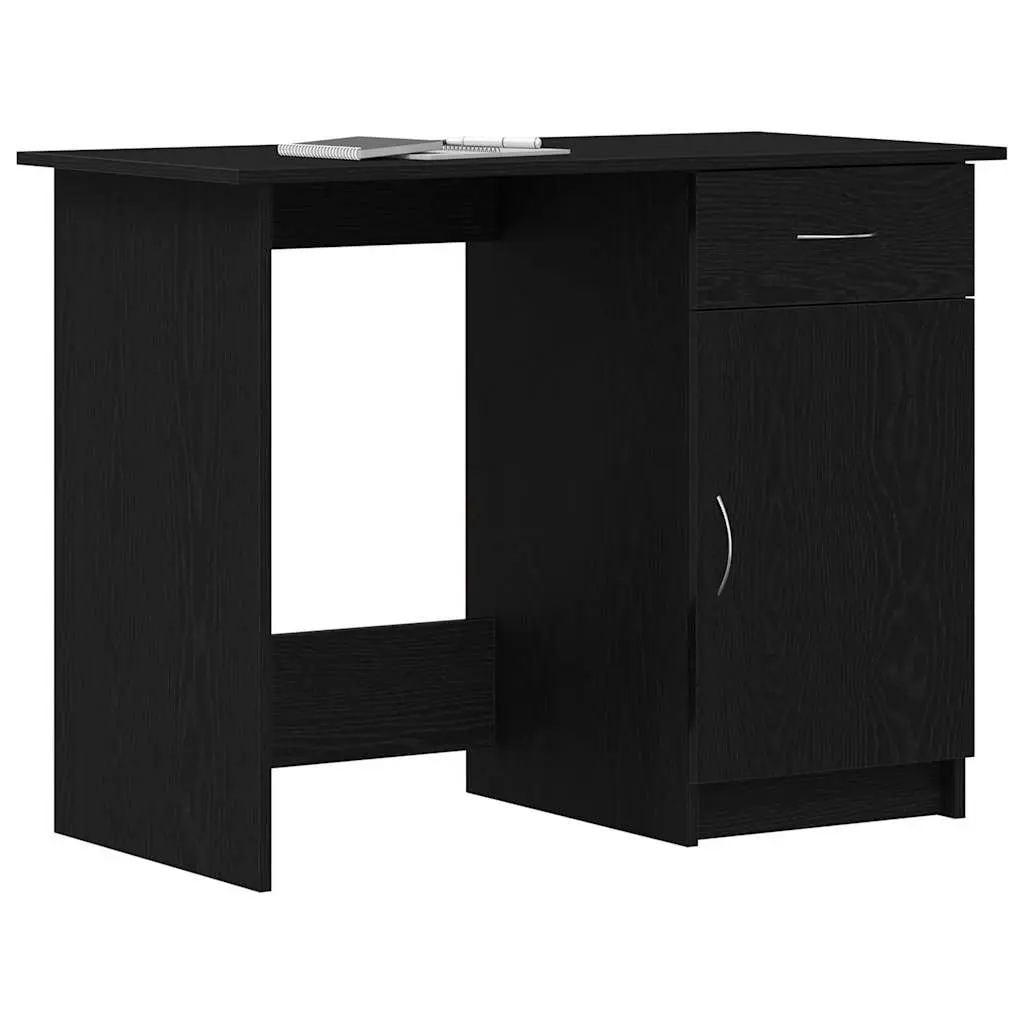 Engineered Wood Desk Modern Home Office Compact 100x50x76cm Black