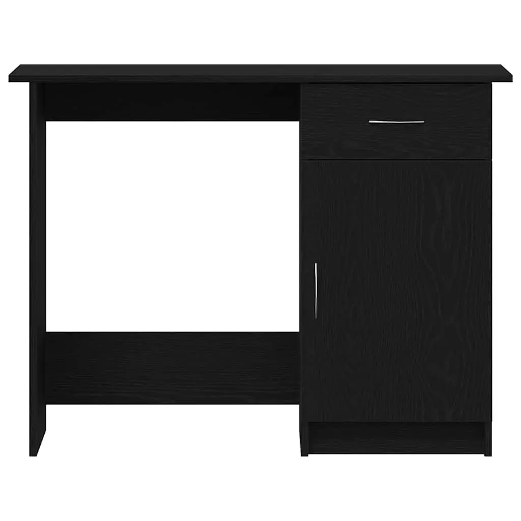 Engineered Wood Desk Modern Home Office Compact 100x50x76cm Black