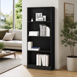 Black Oak Bookshelf: Practical and Elegant Storage