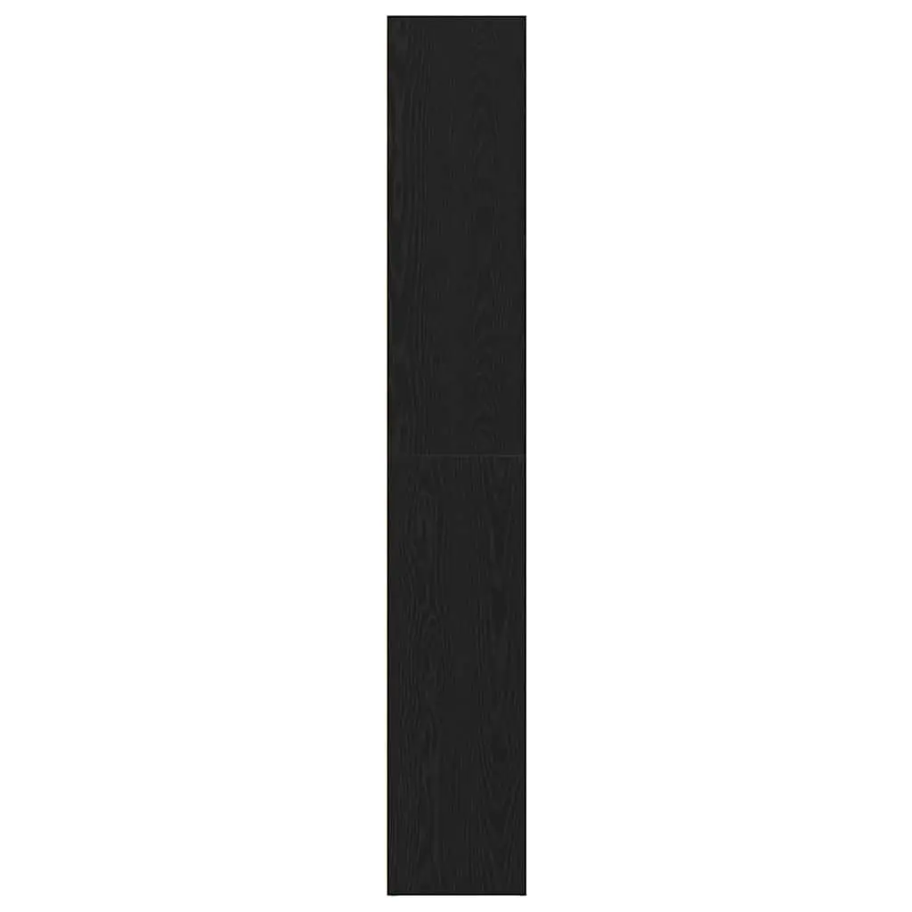 Book Cabinet Black Oak 40x30x189 cm Storage Shelving Engineered Wood Bookshelf