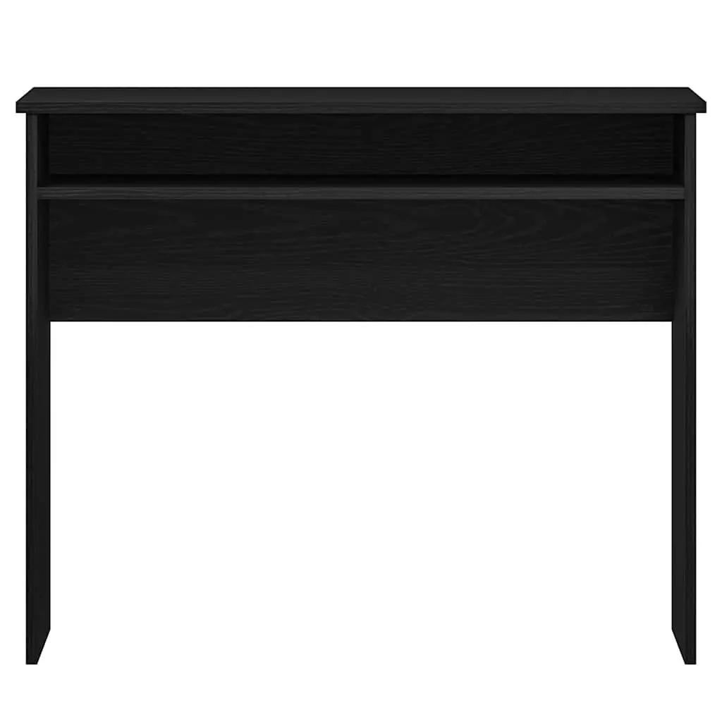 Black Oak Desk with Ample Storage