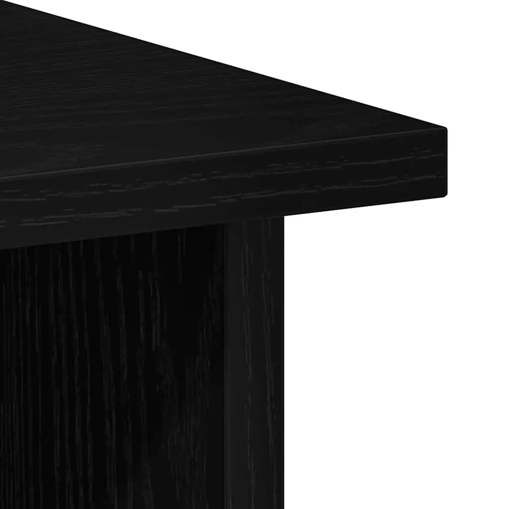 Black Oak Desk with Ample Storage