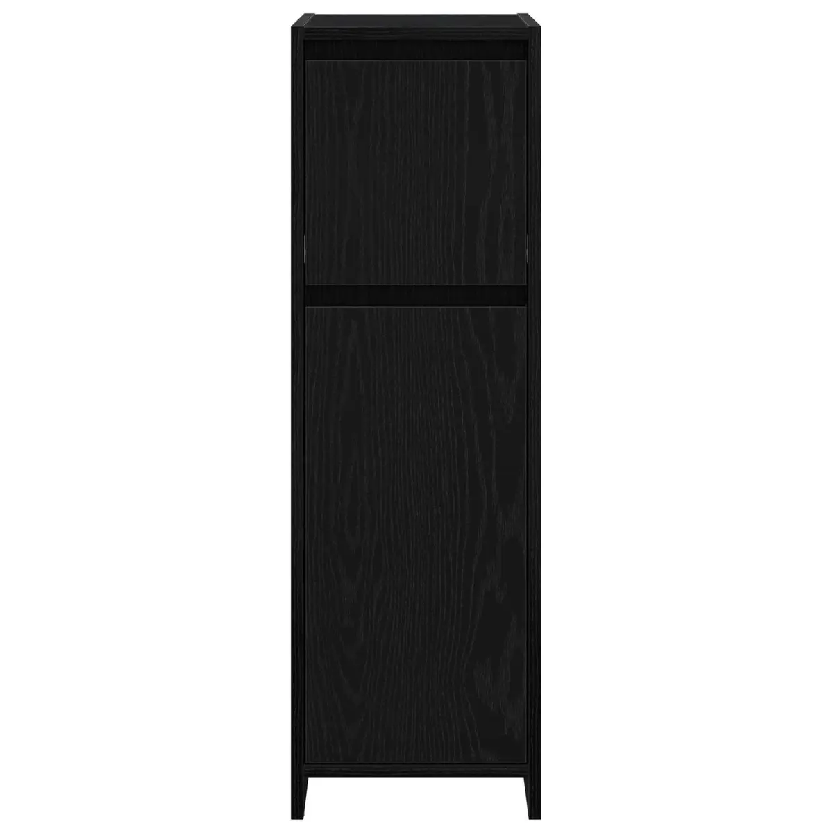 Bathroom Cabinet Black Oak Storage Unit 30x30x95cm