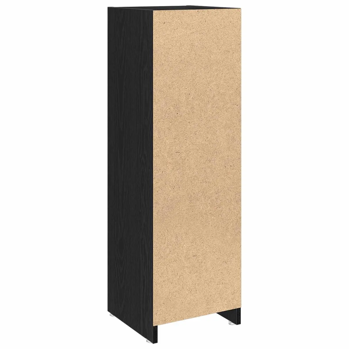 Bathroom Cabinet Black Oak Storage Unit 30x30x95cm