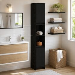 Black Oak Bathroom Vanity Cabinet – Reliable and Stylish 30x30x183.5cm