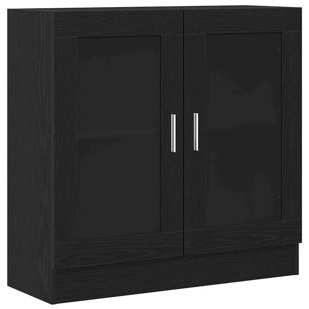 Book Cabinet Modern Storage 82.5 x 30.5 x 80 cm Black Oak
