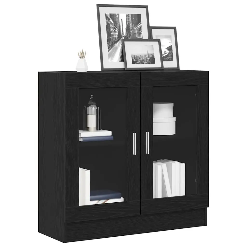 Book Cabinet Modern Storage 82.5 x 30.5 x 80 cm Black Oak