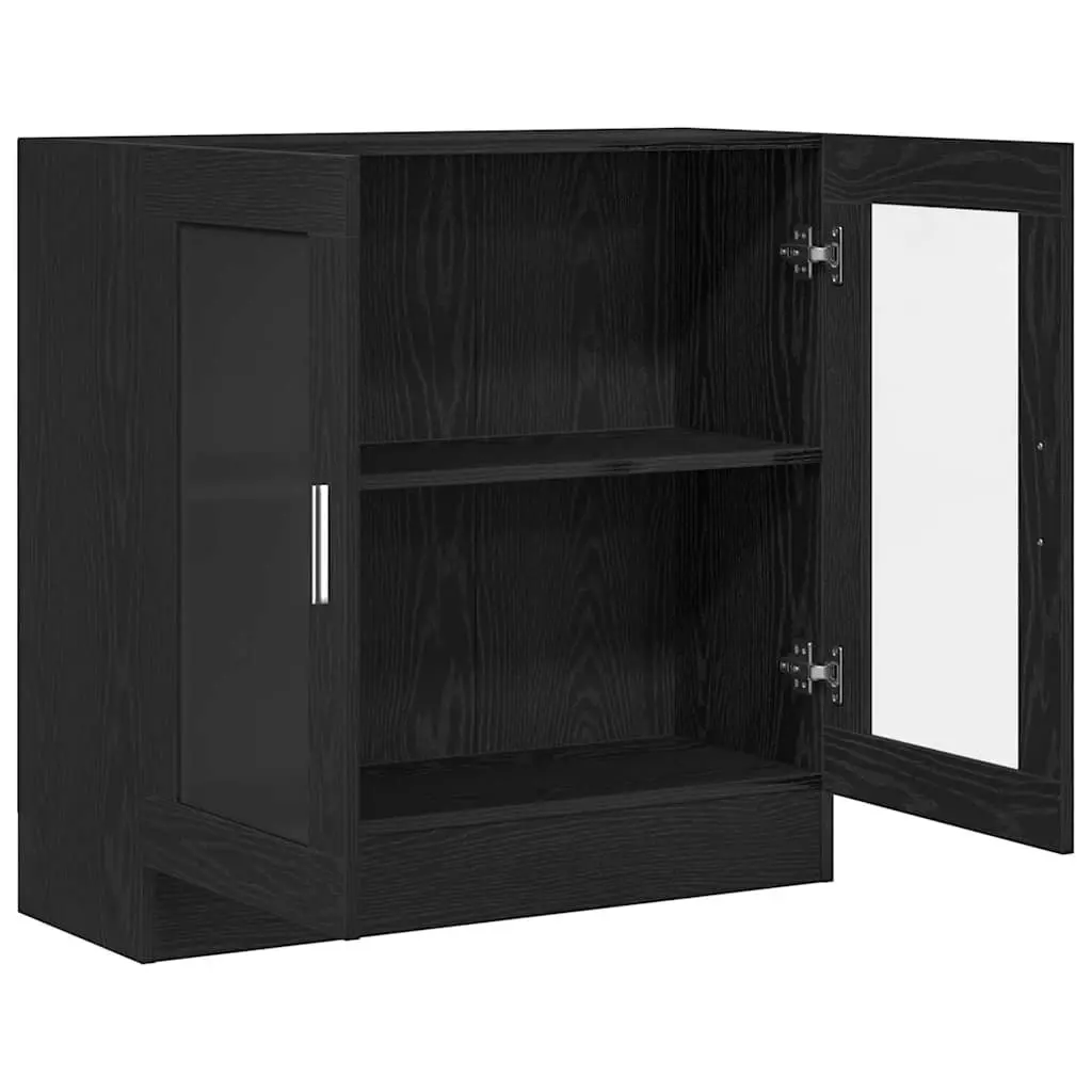 Book Cabinet Modern Storage 82.5 x 30.5 x 80 cm Black Oak