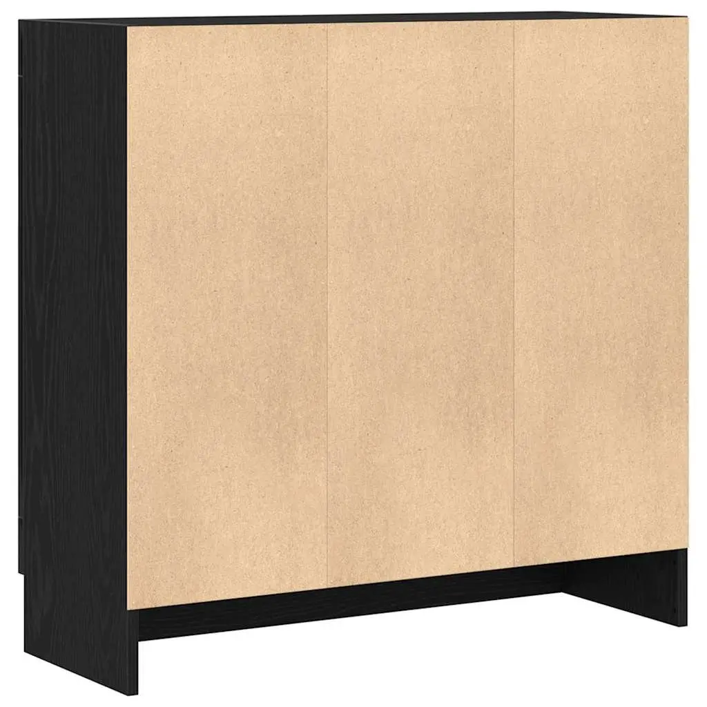 Book Cabinet Modern Storage 82.5 x 30.5 x 80 cm Black Oak