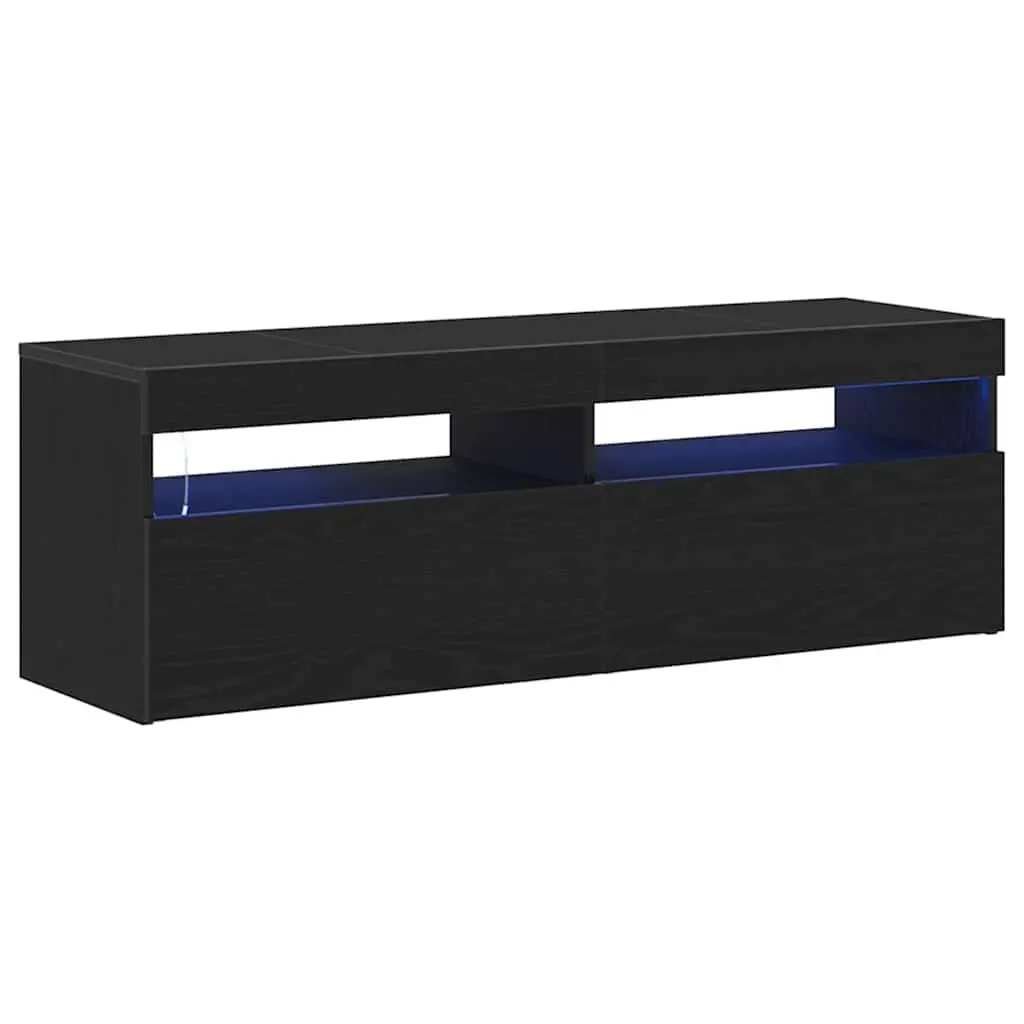 TV Cabinet Media Storage Unit 120cm Black Oak