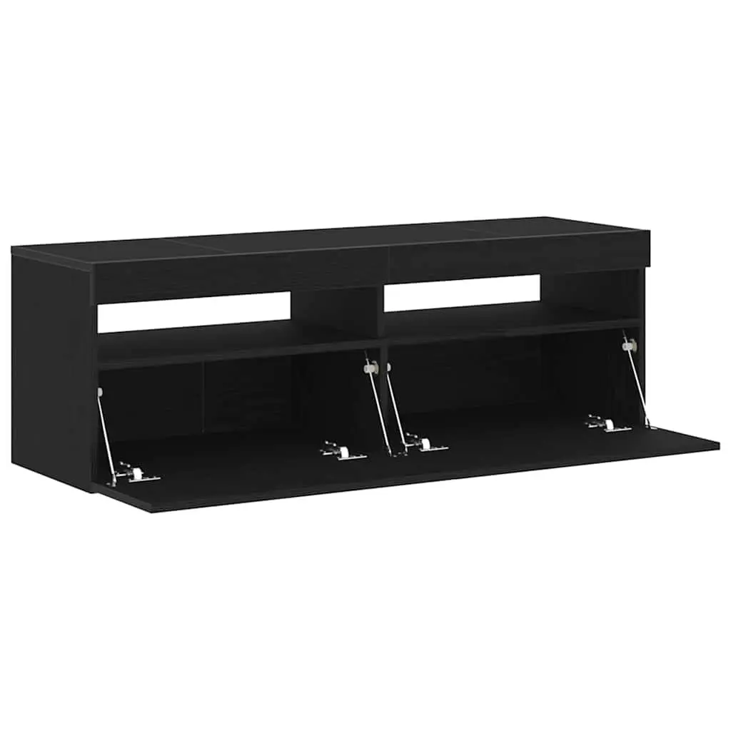 TV Cabinet Media Storage Unit 120cm Black Oak