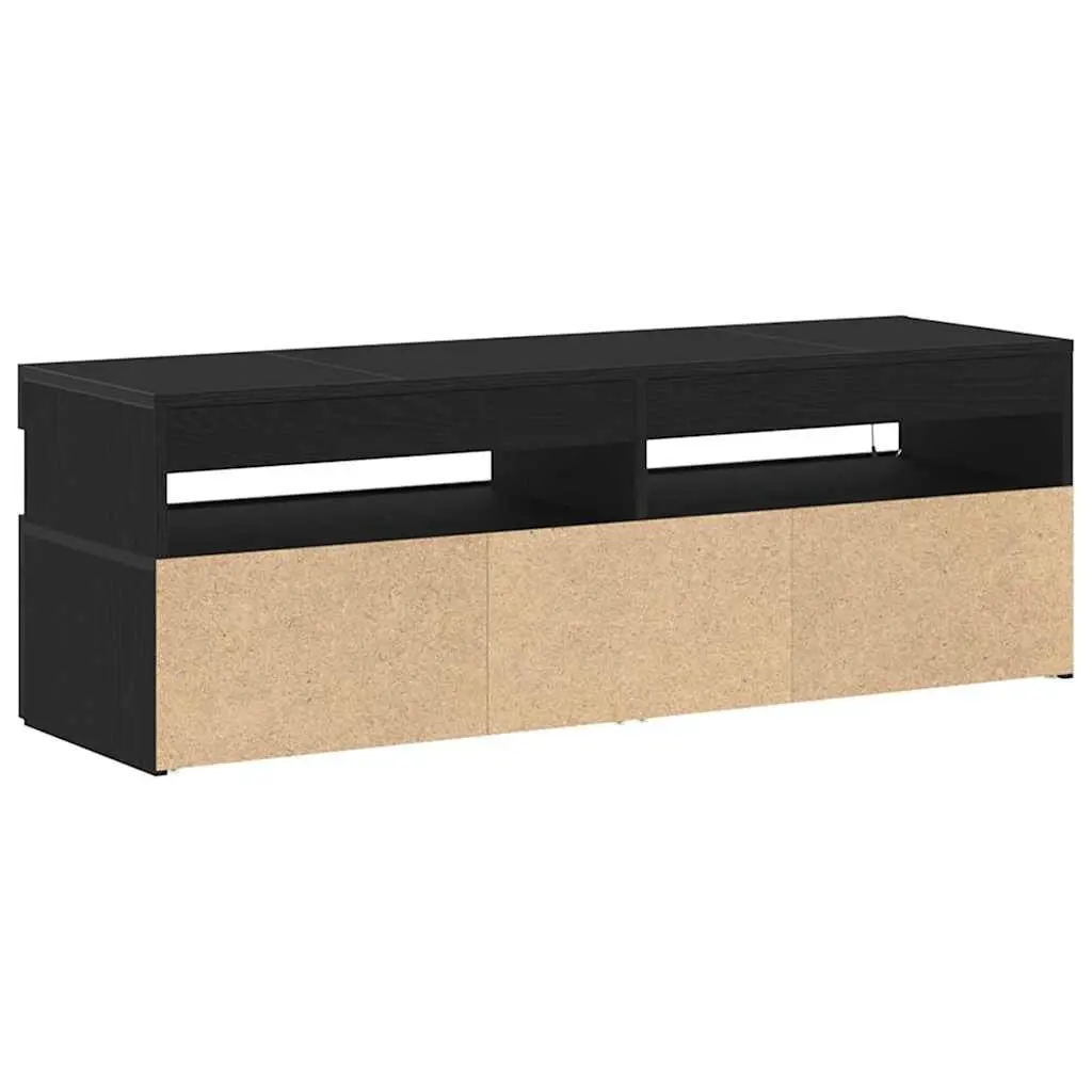 TV Cabinet Media Storage Unit 120cm Black Oak
